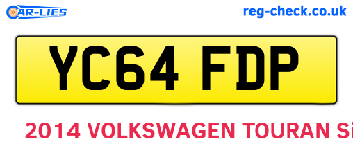 YC64FDP are the vehicle registration plates.