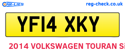 YF14XKY are the vehicle registration plates.