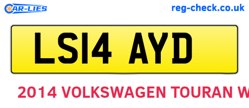 LS14AYD are the vehicle registration plates.