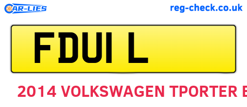FDU1L are the vehicle registration plates.