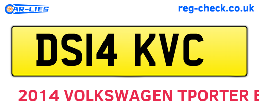 DS14KVC are the vehicle registration plates.