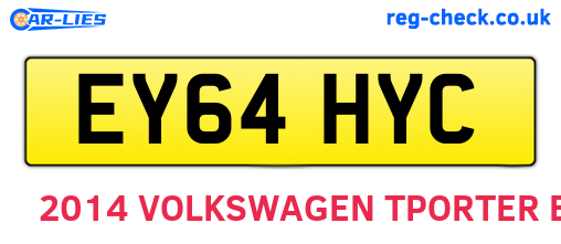 EY64HYC are the vehicle registration plates.