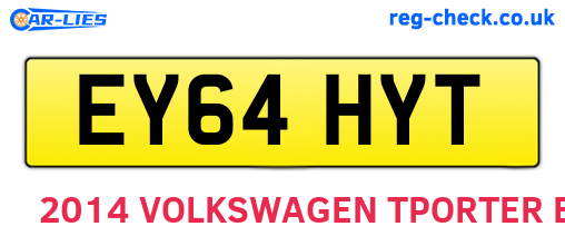EY64HYT are the vehicle registration plates.