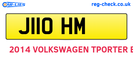 J11OHM are the vehicle registration plates.