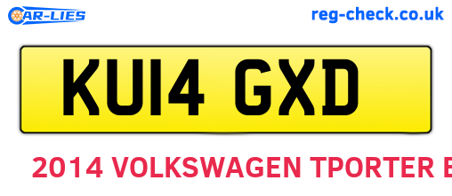KU14GXD are the vehicle registration plates.