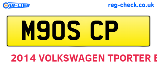 M90SCP are the vehicle registration plates.