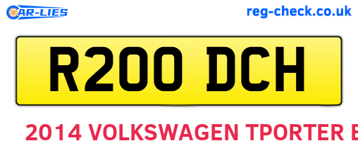 R200DCH are the vehicle registration plates.