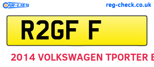 R2GFF are the vehicle registration plates.
