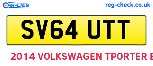 SV64UTT are the vehicle registration plates.