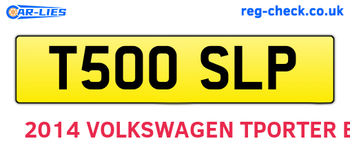 T500SLP are the vehicle registration plates.
