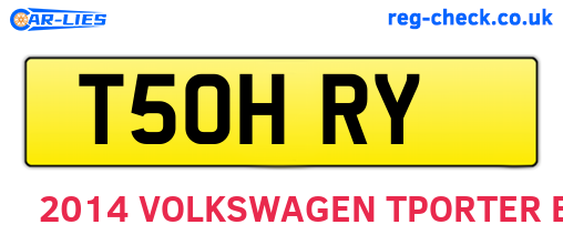 T50HRY are the vehicle registration plates.