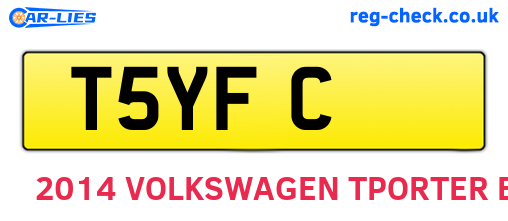 T5YFC are the vehicle registration plates.