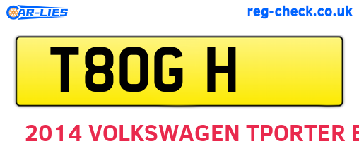 T8OGH are the vehicle registration plates.