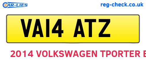 VA14ATZ are the vehicle registration plates.