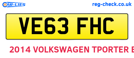 VE63FHC are the vehicle registration plates.