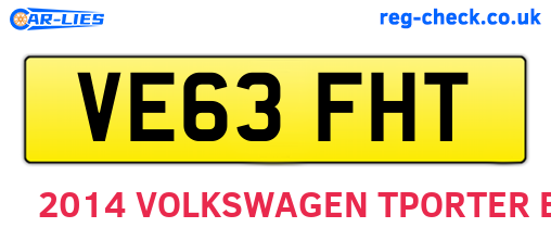 VE63FHT are the vehicle registration plates.