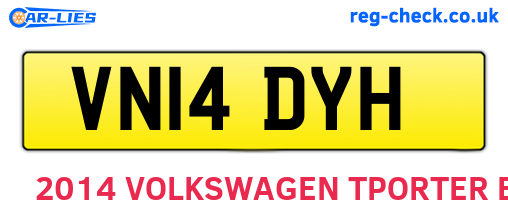 VN14DYH are the vehicle registration plates.