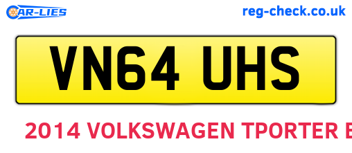 VN64UHS are the vehicle registration plates.