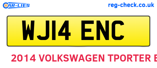 WJ14ENC are the vehicle registration plates.