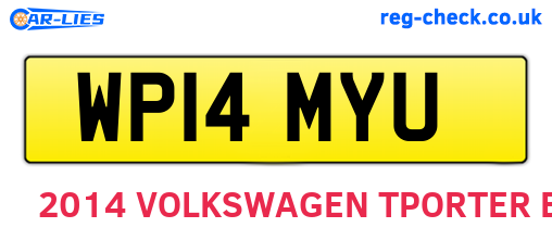 WP14MYU are the vehicle registration plates.
