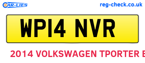 WP14NVR are the vehicle registration plates.