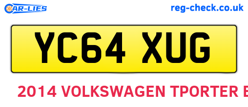 YC64XUG are the vehicle registration plates.