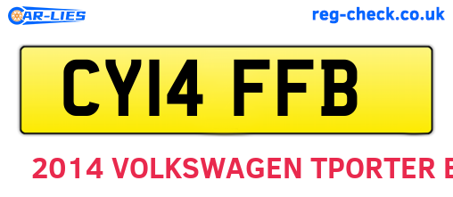 CY14FFB are the vehicle registration plates.