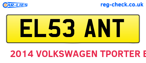 EL53ANT are the vehicle registration plates.