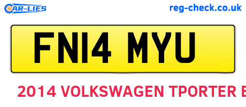 FN14MYU are the vehicle registration plates.