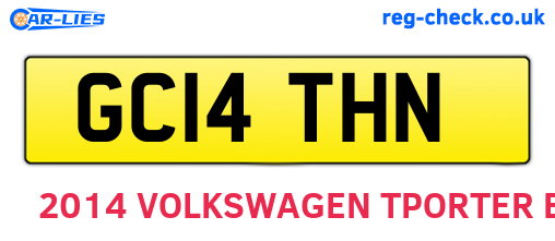GC14THN are the vehicle registration plates.