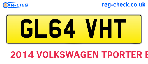 GL64VHT are the vehicle registration plates.