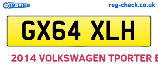 GX64XLH are the vehicle registration plates.