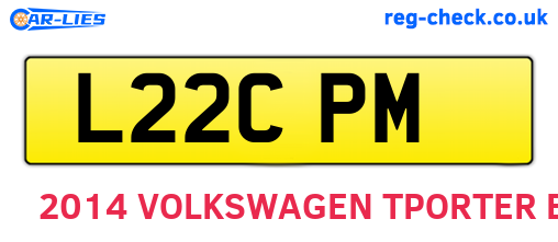 L22CPM are the vehicle registration plates.