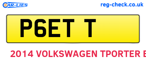 P6ETT are the vehicle registration plates.