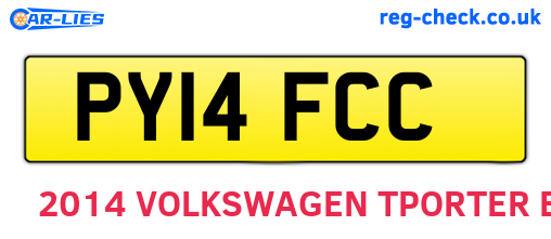 PY14FCC are the vehicle registration plates.