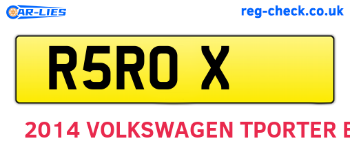 R5ROX are the vehicle registration plates.