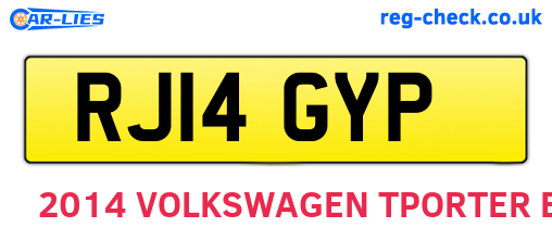 RJ14GYP are the vehicle registration plates.