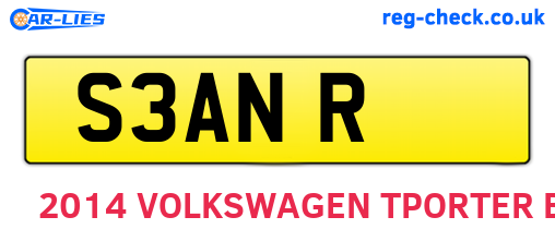 S3ANR are the vehicle registration plates.