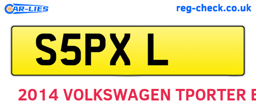 S5PXL are the vehicle registration plates.