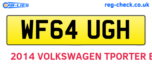 WF64UGH are the vehicle registration plates.