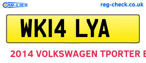 WK14LYA are the vehicle registration plates.