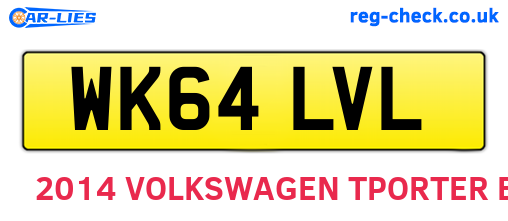 WK64LVL are the vehicle registration plates.