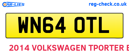 WN64OTL are the vehicle registration plates.