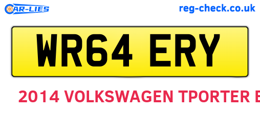 WR64ERY are the vehicle registration plates.