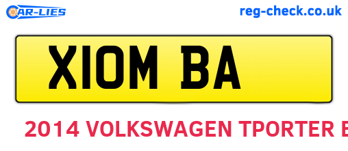 X10MBA are the vehicle registration plates.