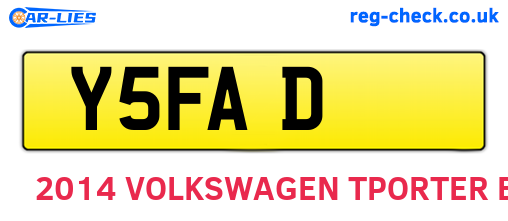 Y5FAD are the vehicle registration plates.