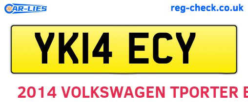 YK14ECY are the vehicle registration plates.