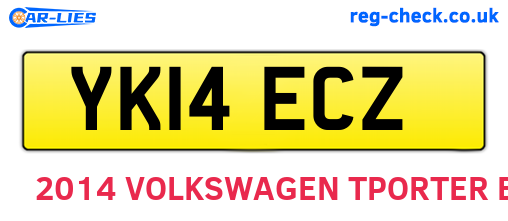 YK14ECZ are the vehicle registration plates.