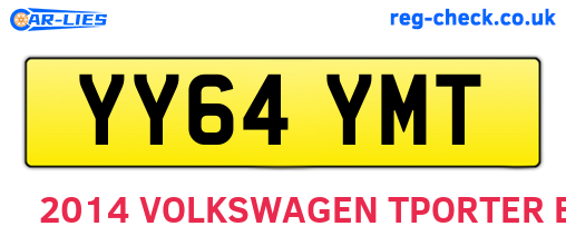 YY64YMT are the vehicle registration plates.