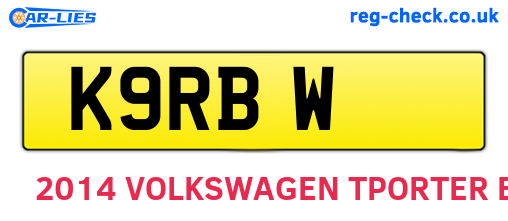 K9RBW are the vehicle registration plates.